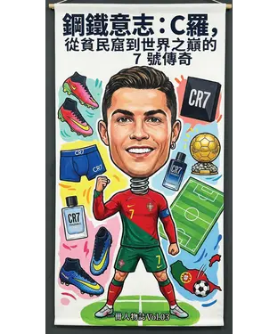 書封 鋼鐵意志：C羅，從貧民窟到世界之巔的 7 號傳奇